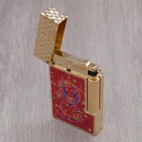 ST Dupont Lighter - Ligne 2 - Dragon - Red & Gold